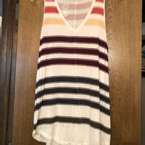 Maurices 24/7 striped tank top, size large